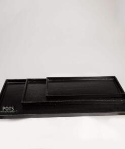 Lightweight Terrazzo Saucers To Fit Divider Troughs Black Group