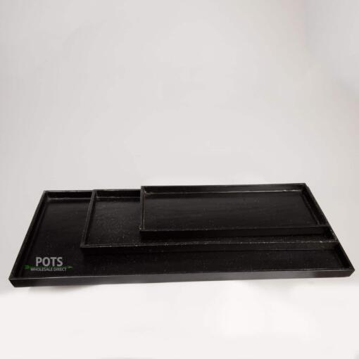 Lightweight Terrazzo Saucers To Fit Divider Troughs Black Group