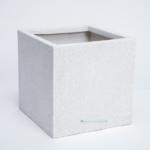 cube planter box white