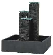 Column Glass Top Fountain Water Feature Black