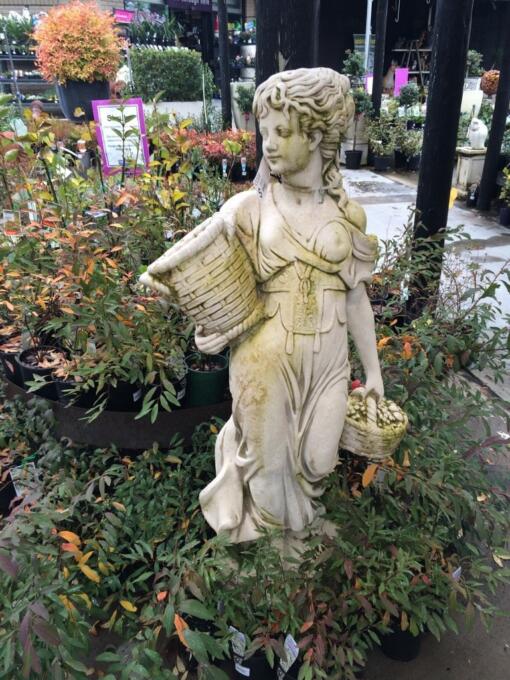 small girl child marble garden statue