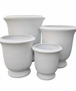 Plain Anduze Urn White Pot