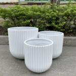 Elevate your gardening experience with our stunning Fluted Garden Pot for indoor/outdoor use. Available in two diameters and three heights, these pots feature a beautifully textured ribbed design, perfect for enhancing any space.