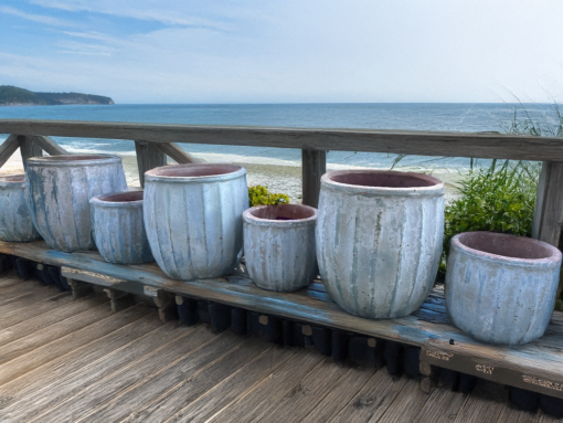 Ancient Fluted Planter Garden Pots