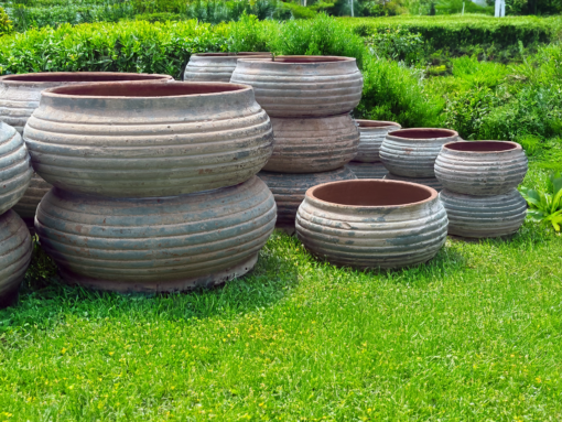 Ancient Seedpod Garden Pots